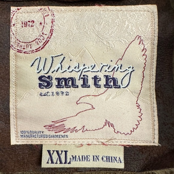 Whispering Smith Jacket Size XXL Brown Faux Suede Sherpa Lined Full Zip Western - Picture 14 of 16